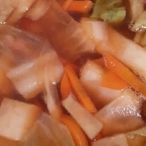 白菜と人参の和風スープ